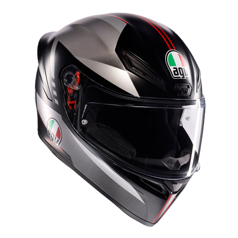 Casco AGV K1 S E2206 Lap nero opaco grigio