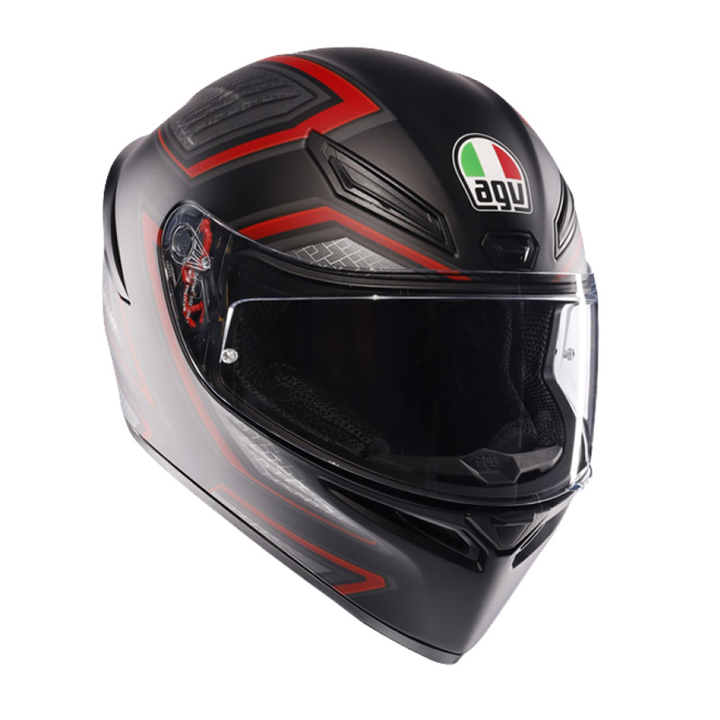 Casco AGV K1 S E2206 Sling nero opaco rosso