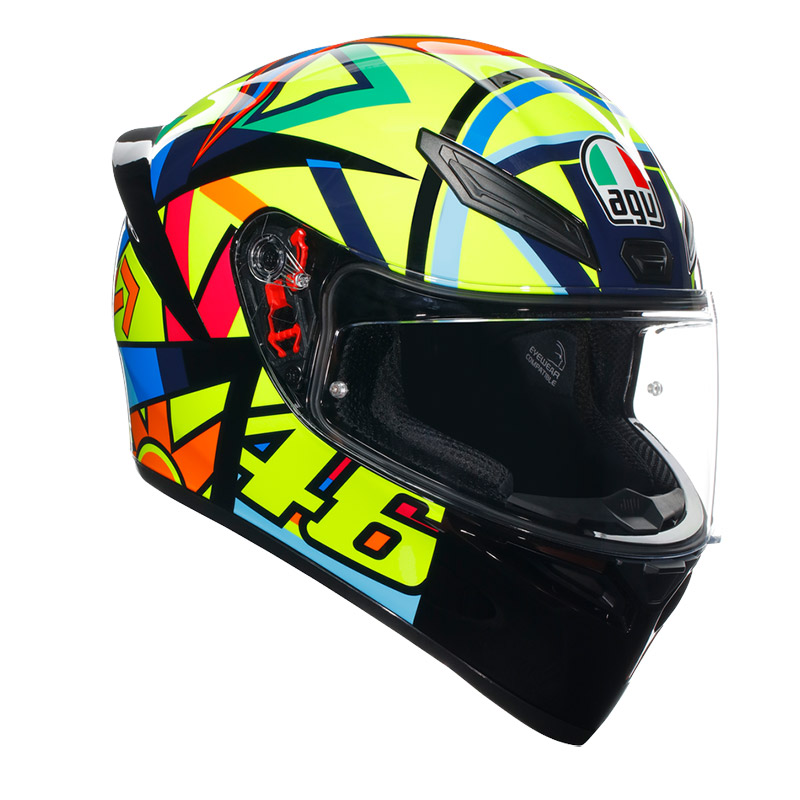 CASCO AGV K3 SV SPIN 46 NEGRO Tamaño L