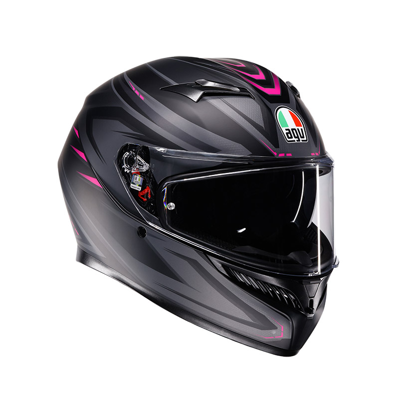 AGV K3 E2206 Syth ヘルメット ブラック ピンク マット