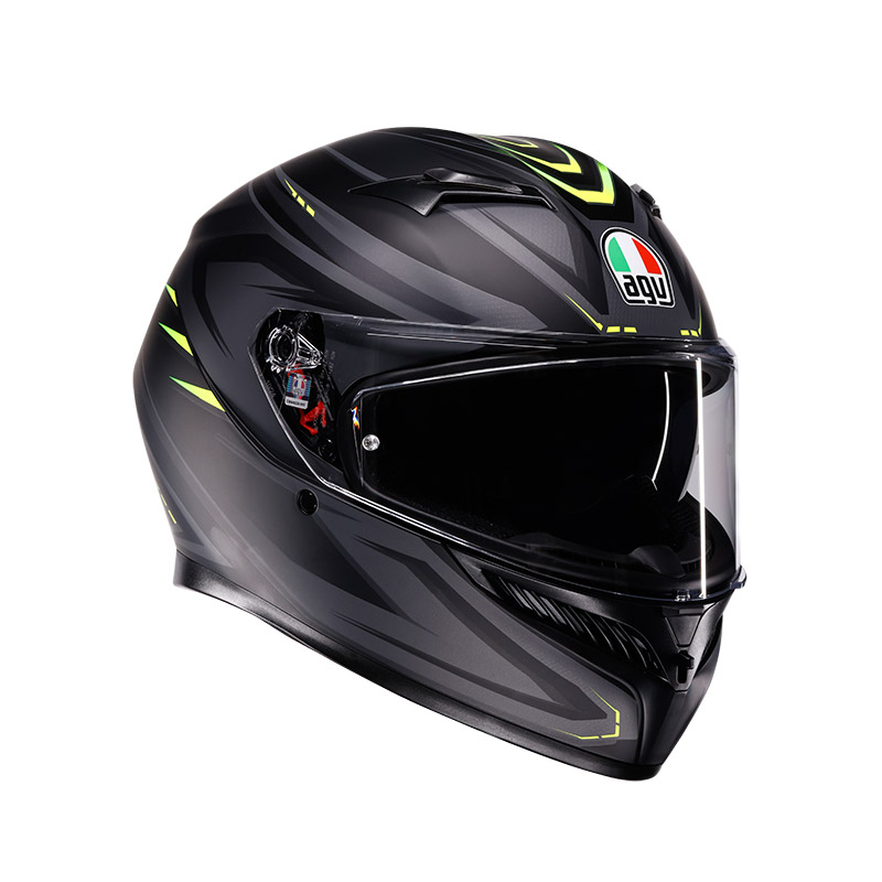 Casque AGV K3 E2206 Syth noir jaune mat