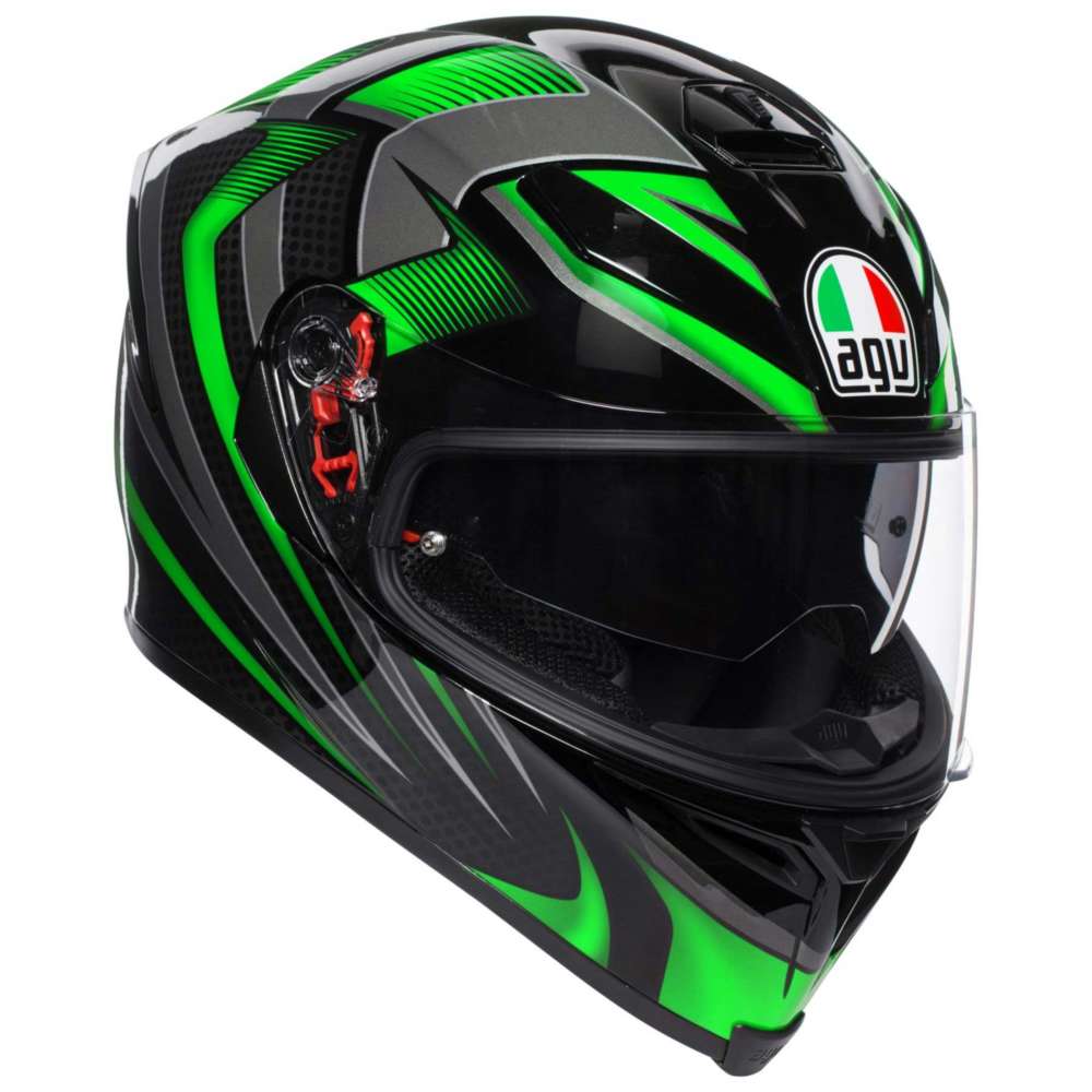 Agv K5 S Hurricane 2.0 Helmet Black Green AG0041A2MY042 Full Face