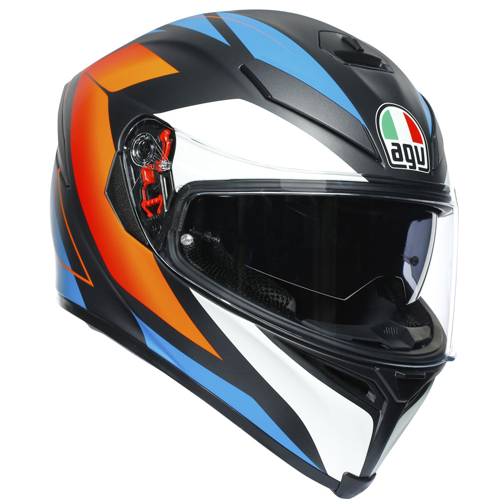 AGV K5 S Core nero opaco blu arancio