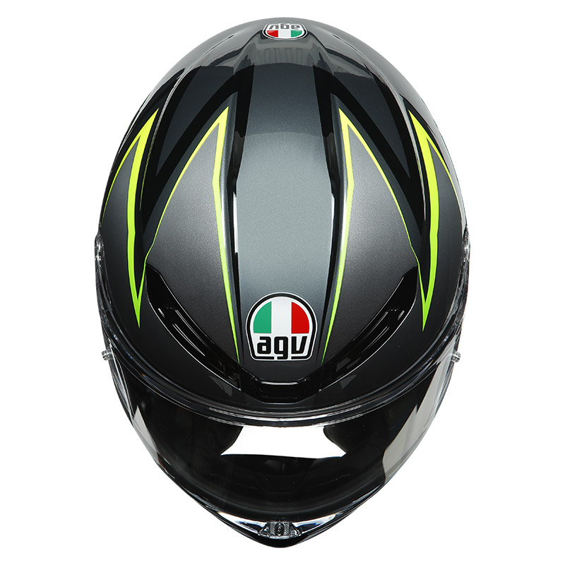 Casco Agv K6 Flash Grigio Nero Lime | MotoStorm
