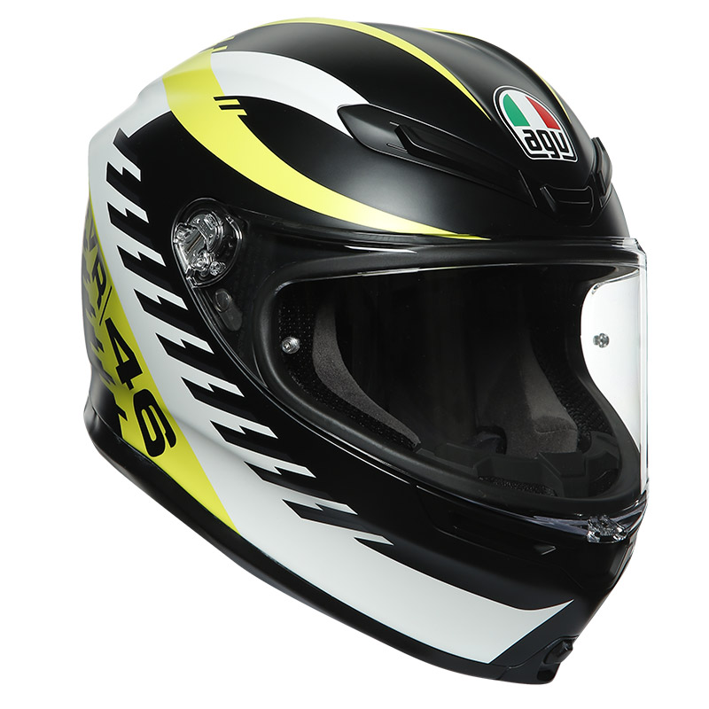 AGV K-6 Minimal Full Face Helmet MATTE BLACK RED WHITE | eBay