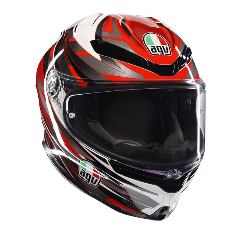 Casco AGV K6 S E2206 Reeval bianco rosso