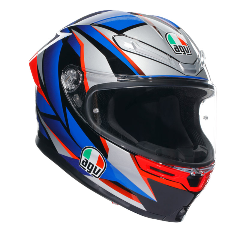 Casco AGV K6 S E2206 Slashcut nero blu rosso