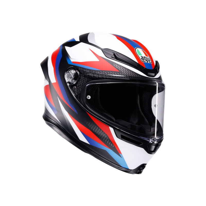 AGV K6 S E2206 タイムワープ ヘルメット ブラック マット レッド ブルー