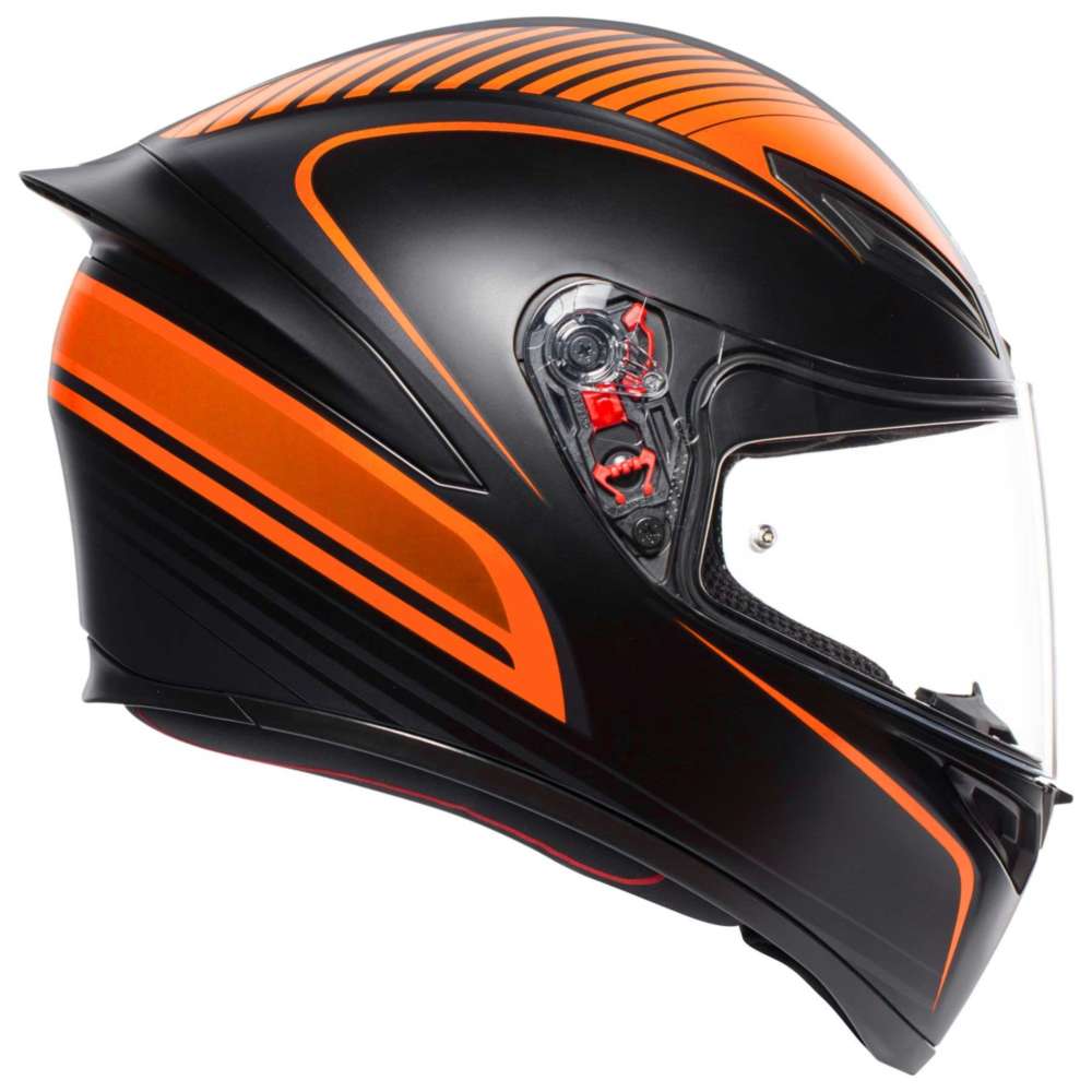 Agv K1 E2205 Warm Up Helmet Orange Black AG-0281A2I0-002 Full Face