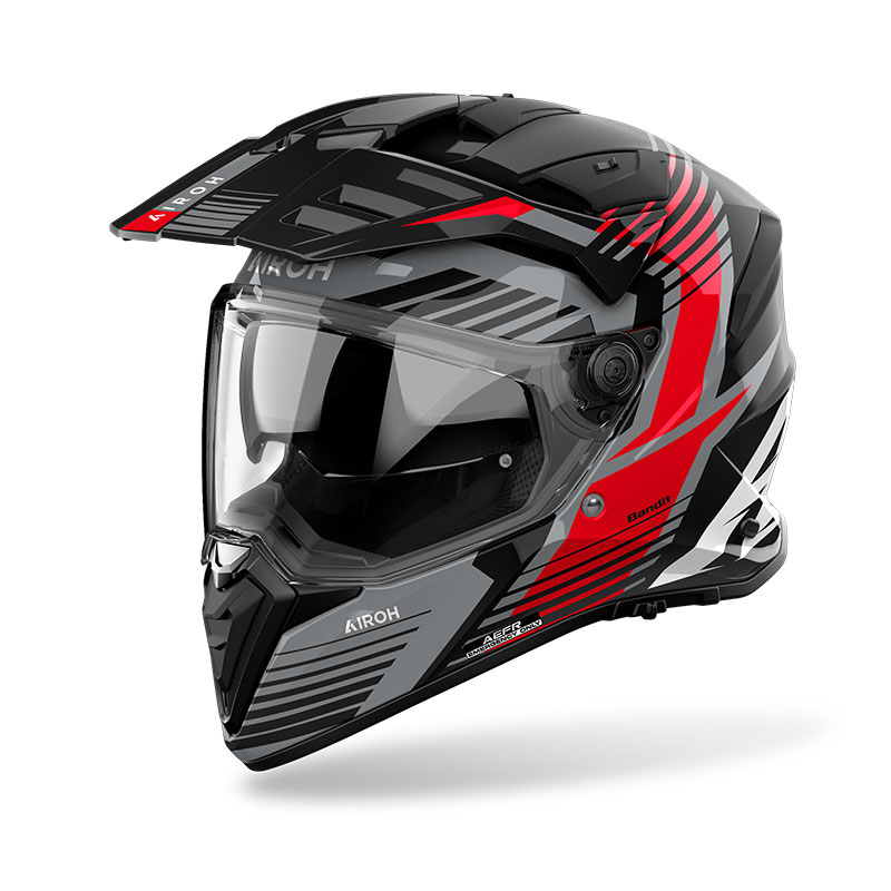Casque Airoh Bandit Spicy rouge brillant