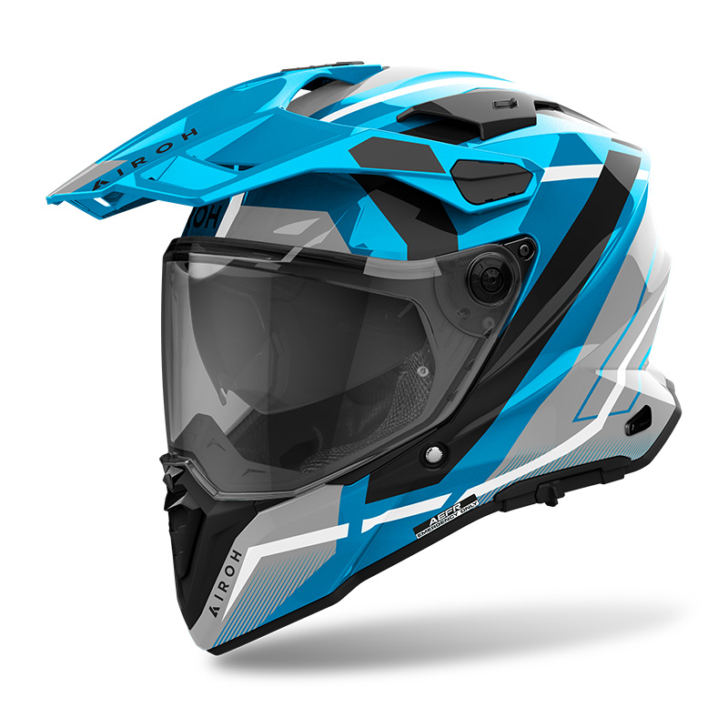 Casco Airoh Commander 2 Mavick cerulean blu