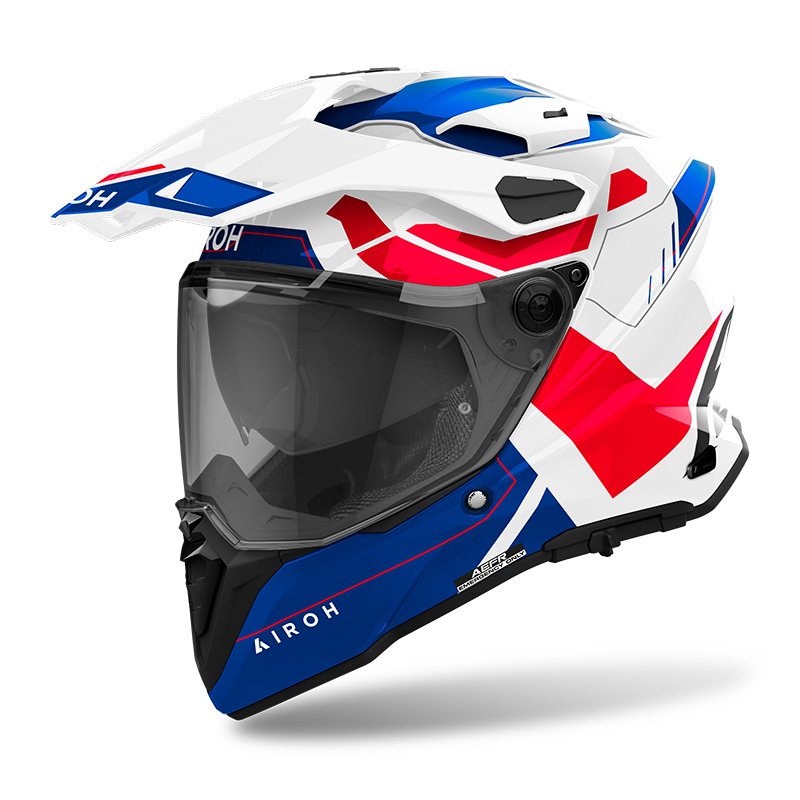 Casco Airoh Commander 2 Revival blu rosso