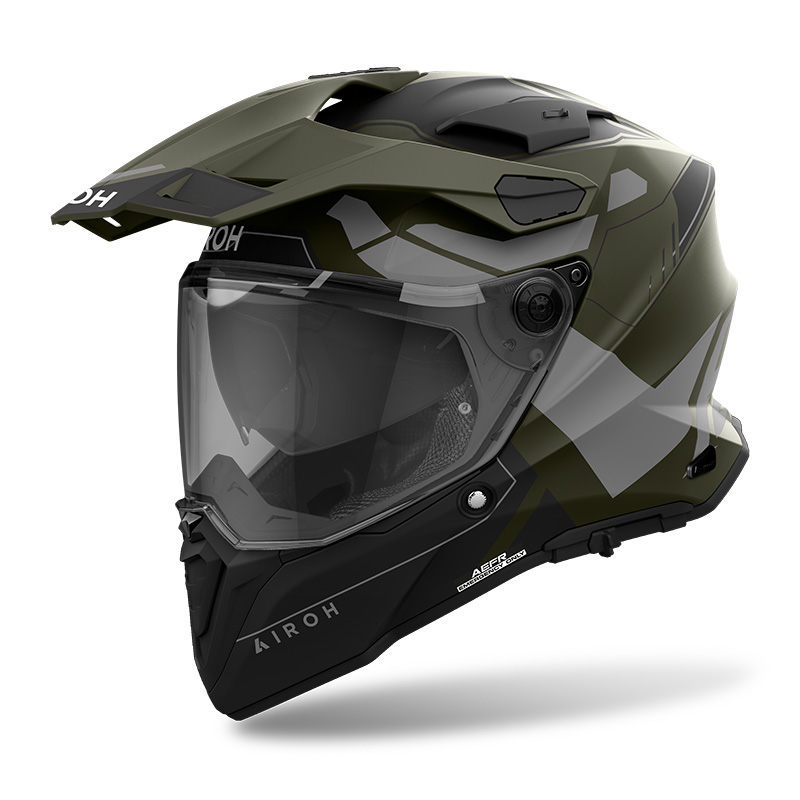 Casco Airoh Commander 2 Revival verde opaco