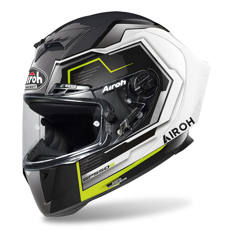 Airoh Gp 550 S Rush Helmet White Yellow 