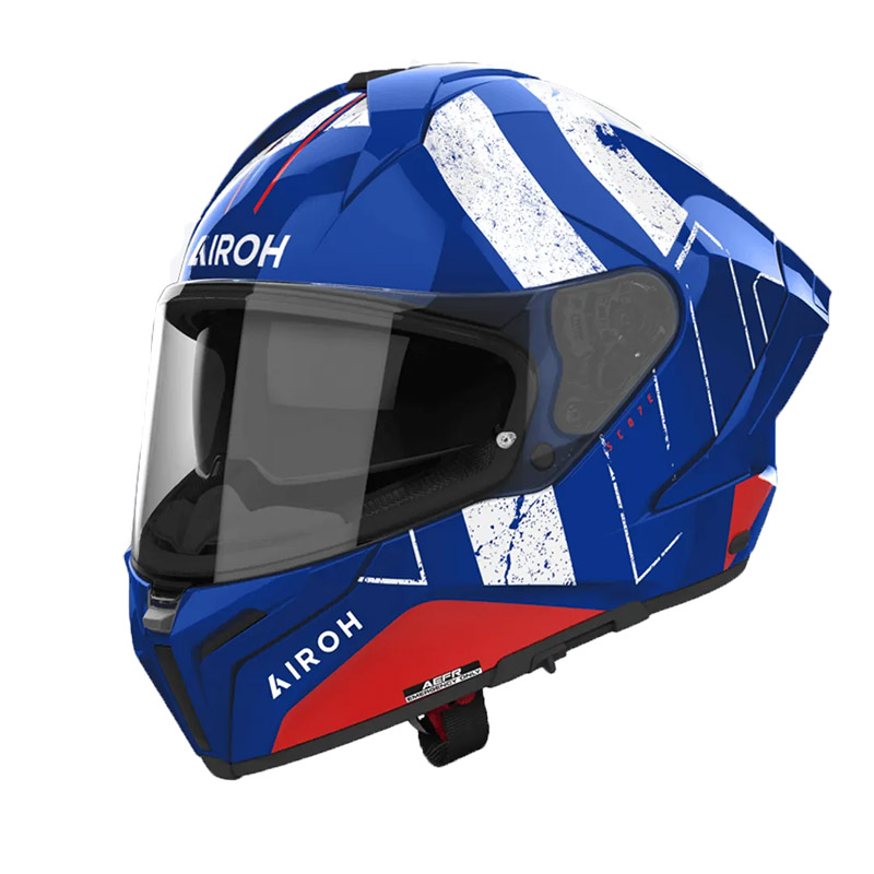 Casco Airoh Matryx Scope blu rosso lucido