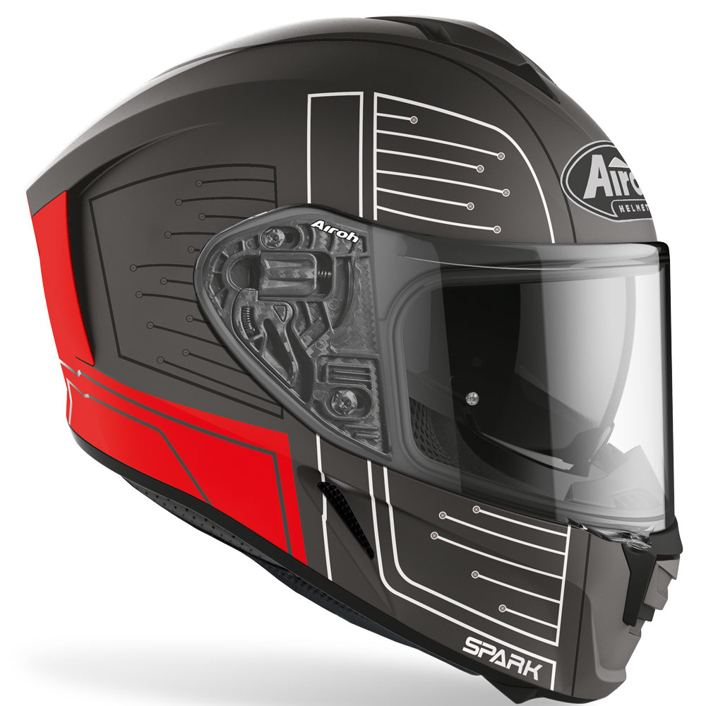 アイロー スパーク シルクリット ヘルメット レッド マット フルフェイス ヘルメット SPC55 | MotoStorm