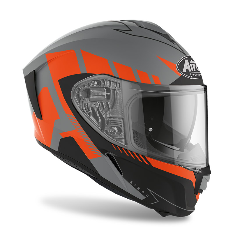 Airoh Spark Rise Helmet Orange Matt SPRI32 Full Face Helmets | MotoStorm