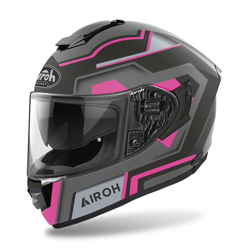 Airoh Spark Flow Full Face Sports Touring Motorcycle Helmet Blue Orange Pink 