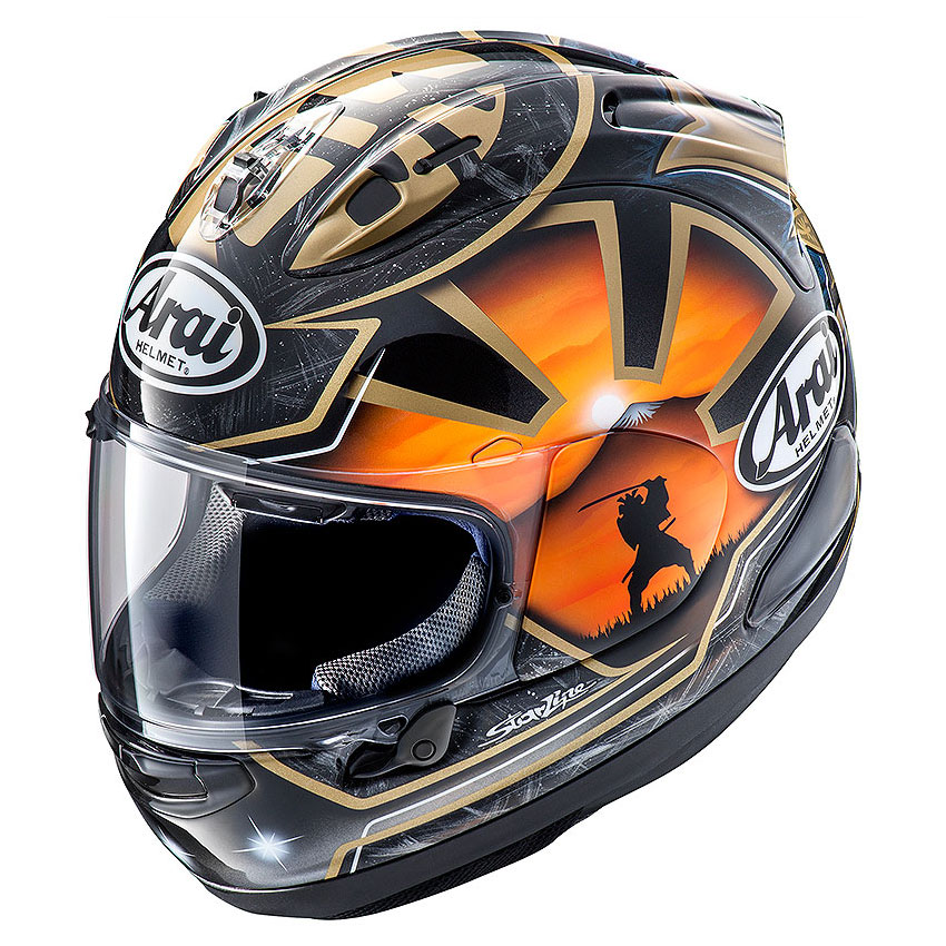 Arai Rx-7v Replica Pedrosa Gold Spirit | MotoStorm