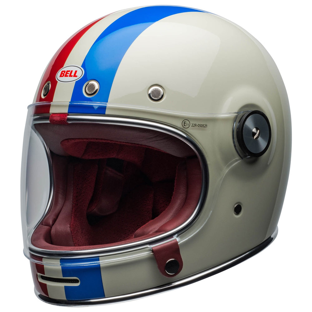 Casco Bell Bullitt Command vintage bianco oxblood