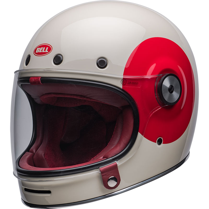 Casco Bell Bullitt TT Vintage bianco rosso