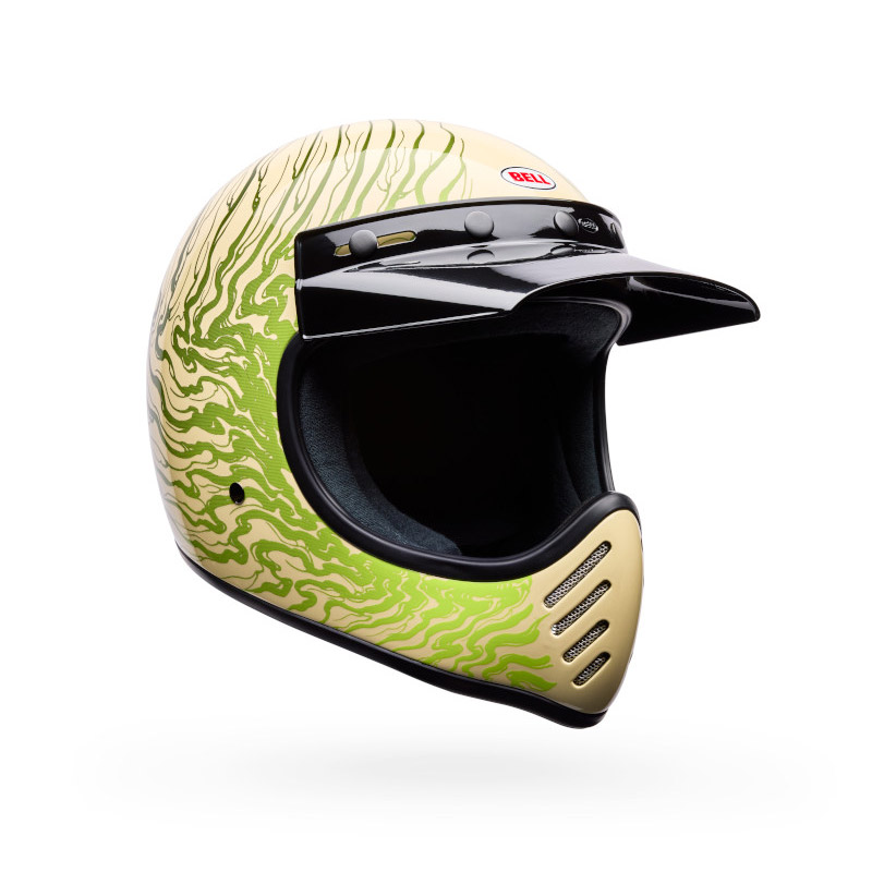 Bell Moto-3 ECE6 Grime Helm weiß