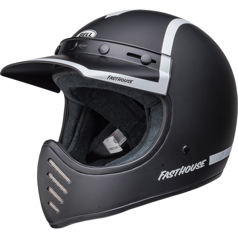 Casco Bell Moto-3 Fasthouse Old Road ECE6 nero bianco