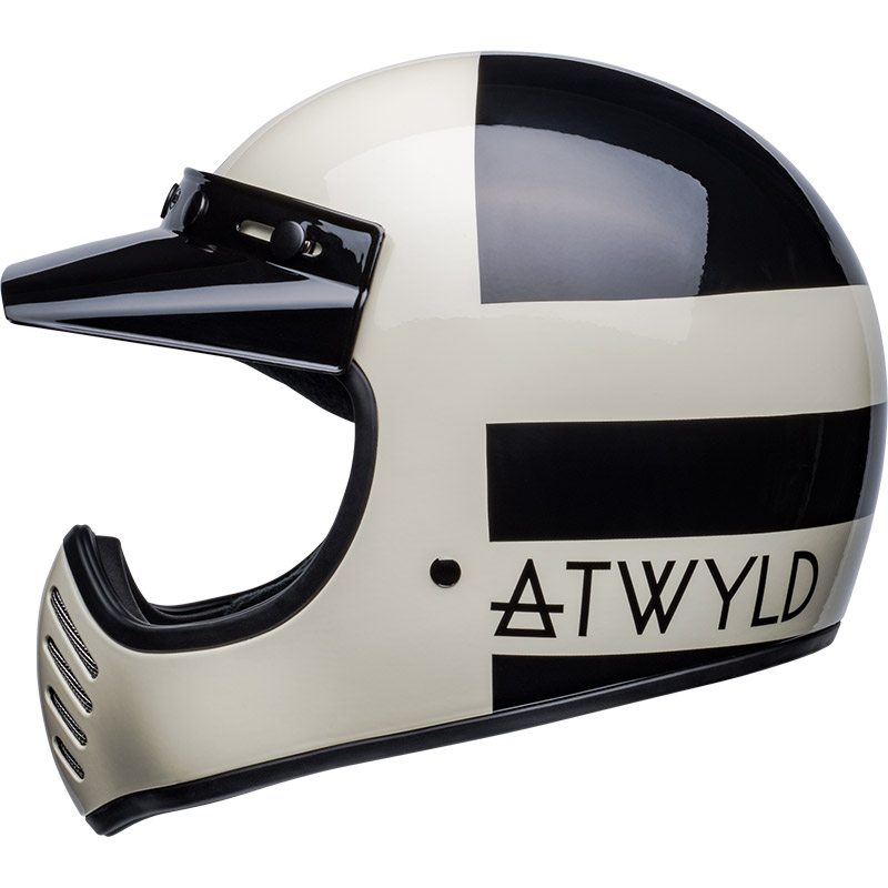 ヘルメット/シールド★BELL Moto-3 Atwyld Orbit ブラック&オフホワイト/L