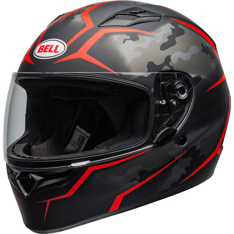 Casco Bell Qualifier Stealth nero opaco rosso