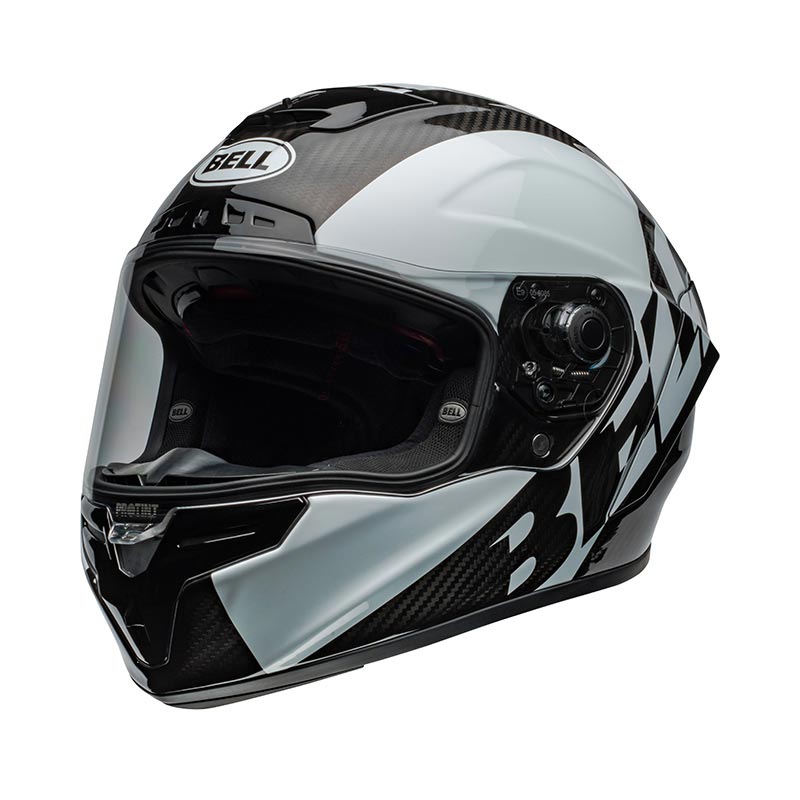 Bell Race Star Flex Dlx Offset Black White Gloss