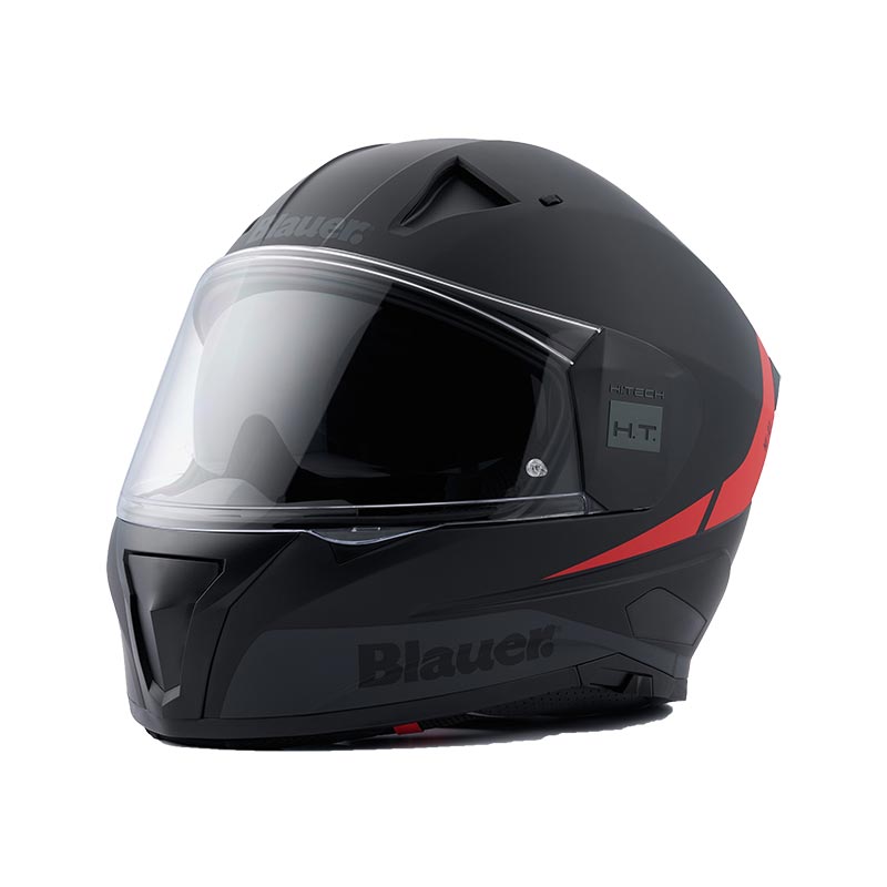 Casco Blauer NF01 Naca Grafica A nero opaco rosso