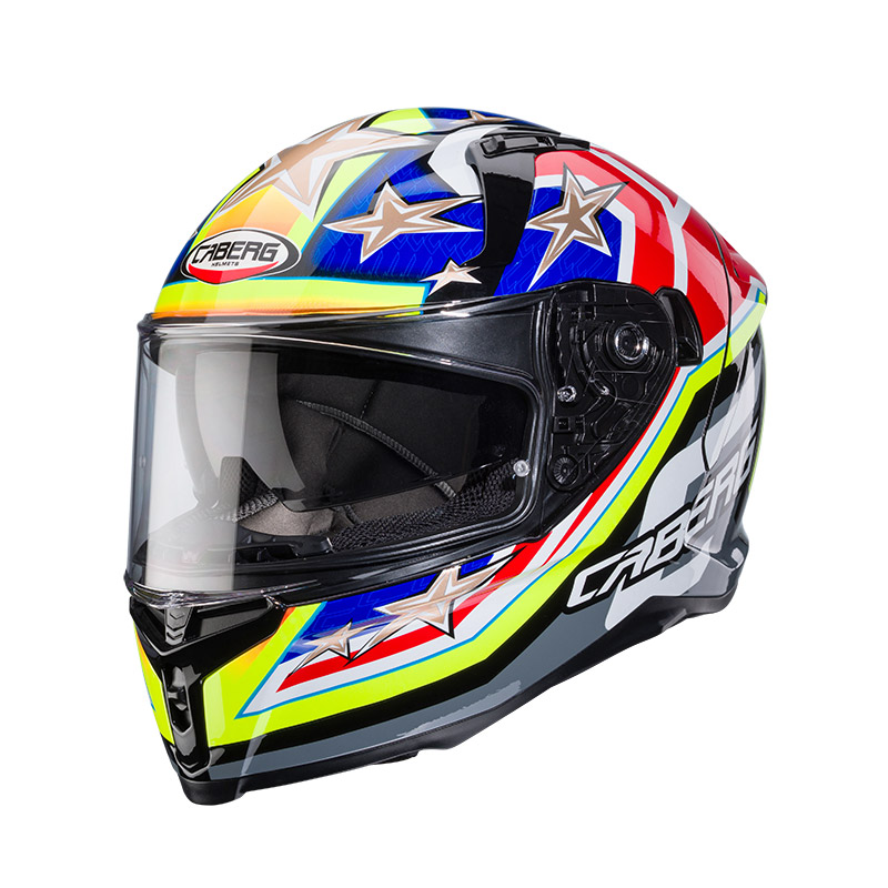 Casque Caberg Avalon X Track jaune rouge bleu