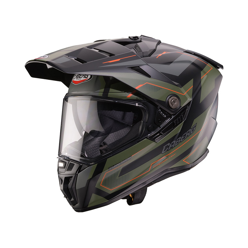Casco Caberg Tanami Ranger verde naranja opaco