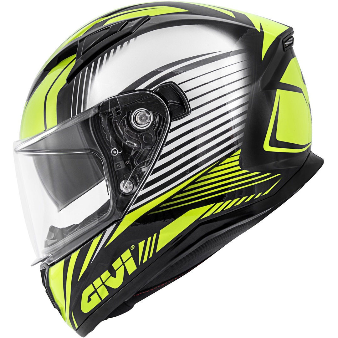 Givi 50.6 Stoccarda Helmet Black Yellow H506FGDBY Full Face Helmets |  MotoStorm