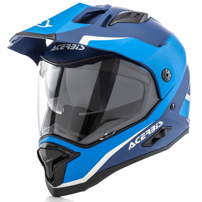 Casco cross-enduro in fibra Acerbis reactive graffix rosso//bianco