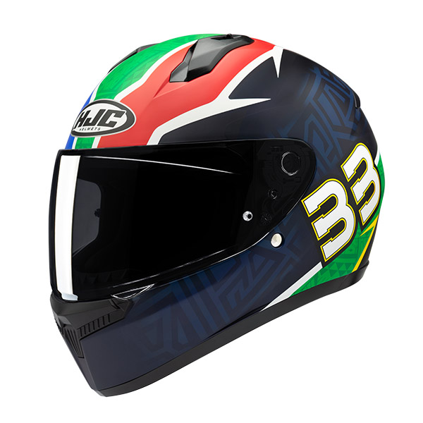 Casco HJC C10 BB33 verde rosso