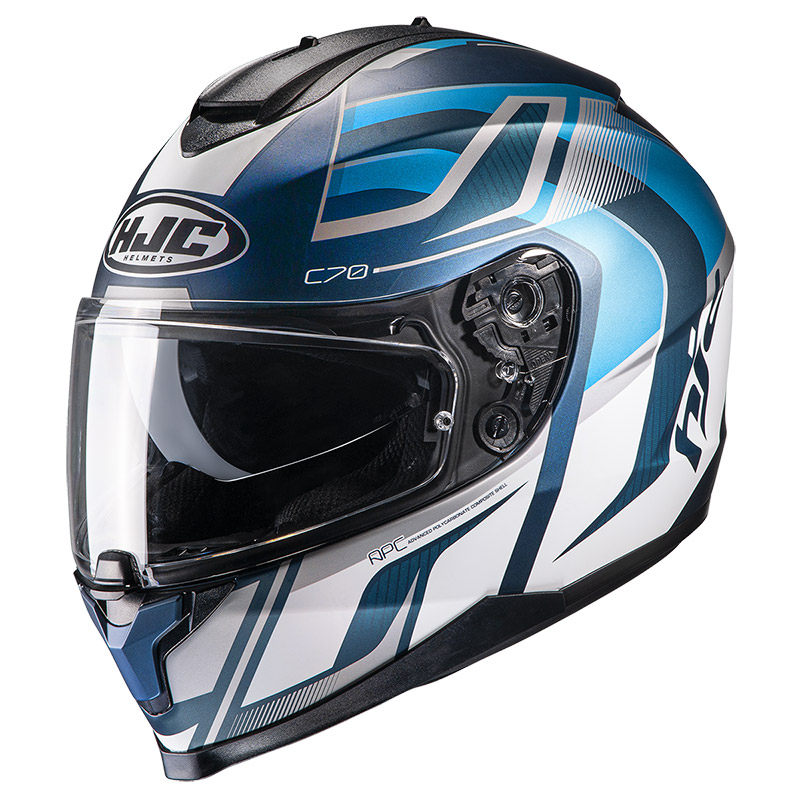 Casco HJC C70 Lantic blu bianco