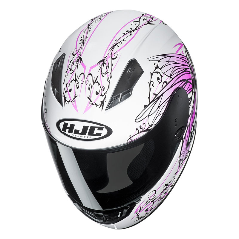 White Pink HJC CS 15 Naviya Motorcycle Motorbike Full Face Helmet