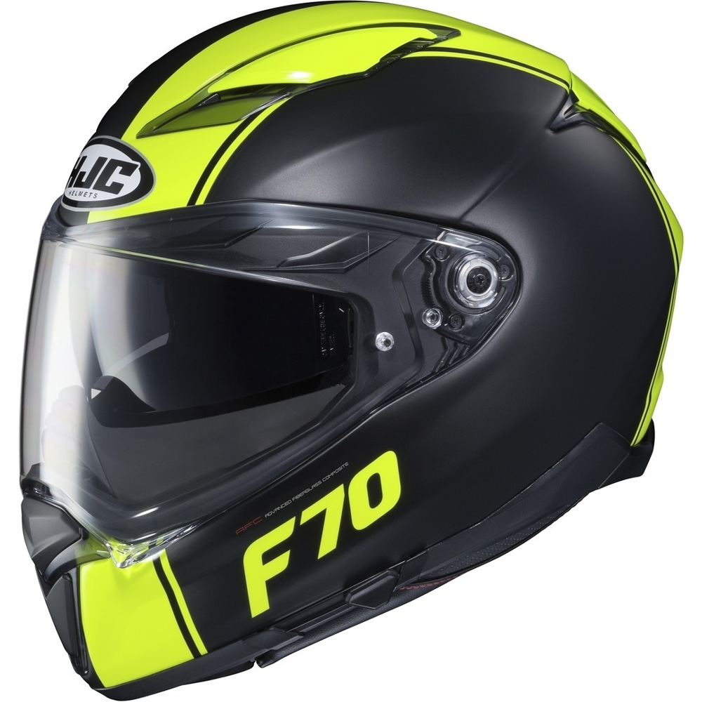 Casco HJC F70 Mago nero giallo