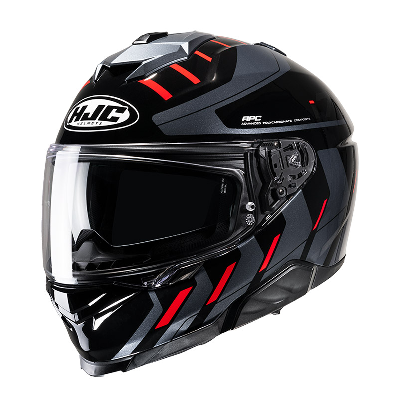 HJC i71 Simo Helm schwarz rot