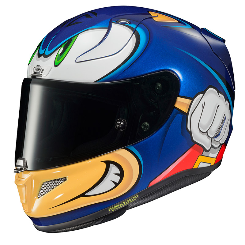 Casco HJC RPHA 11 Sonic Sega blu