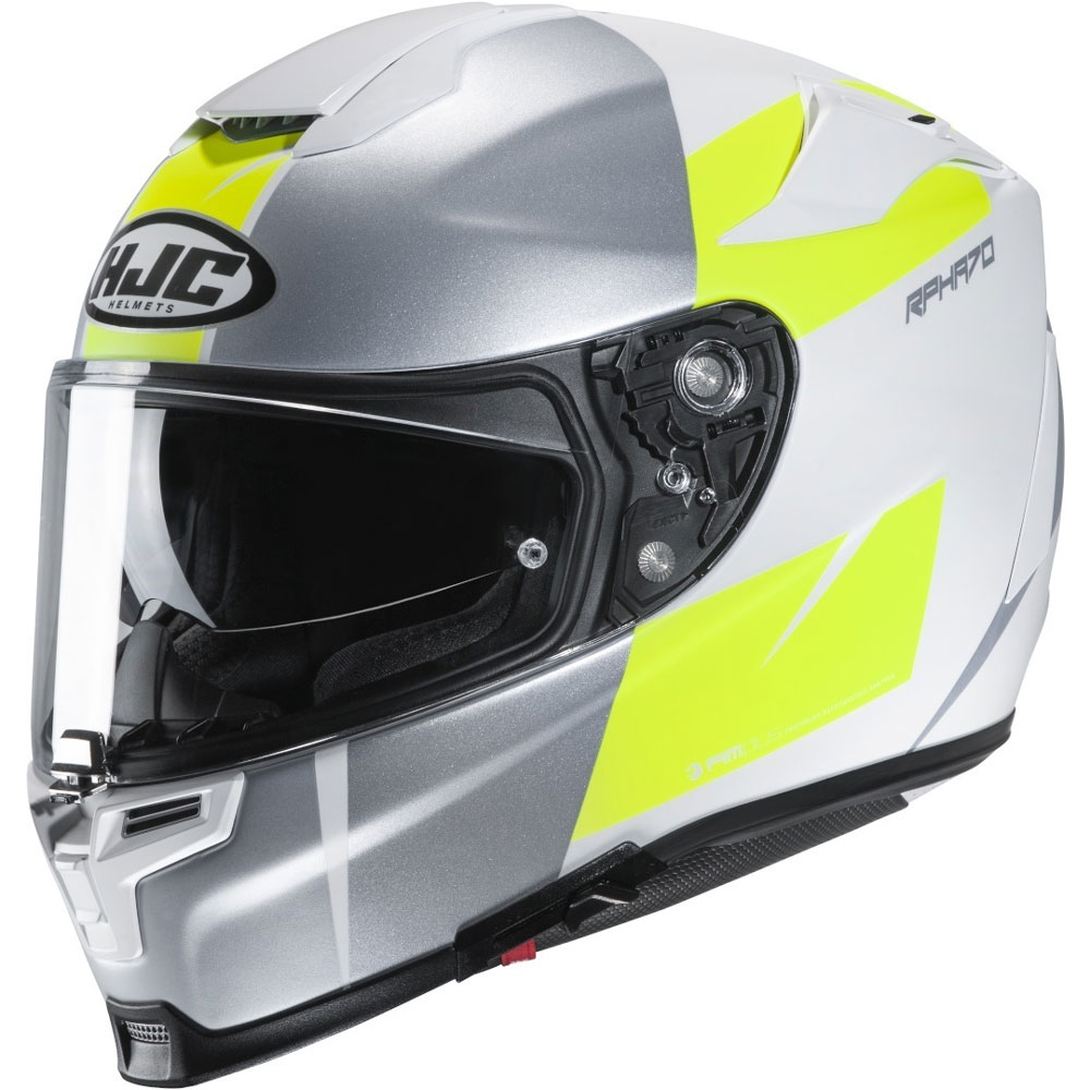 Casco HJC Rpha 70 Terika bianco giallo