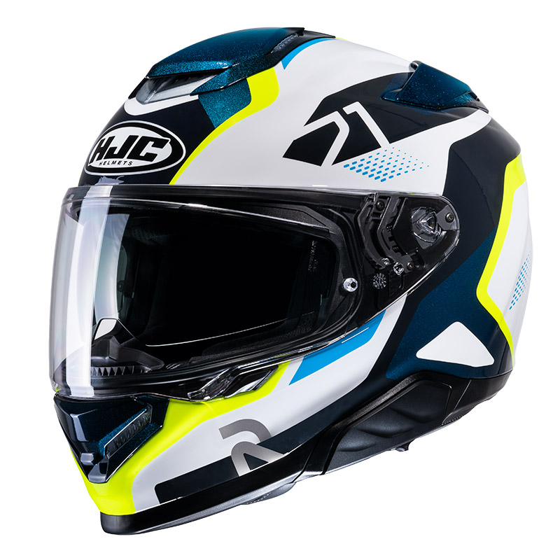 Casco HJC RPHA 71 Hapel blu giallo