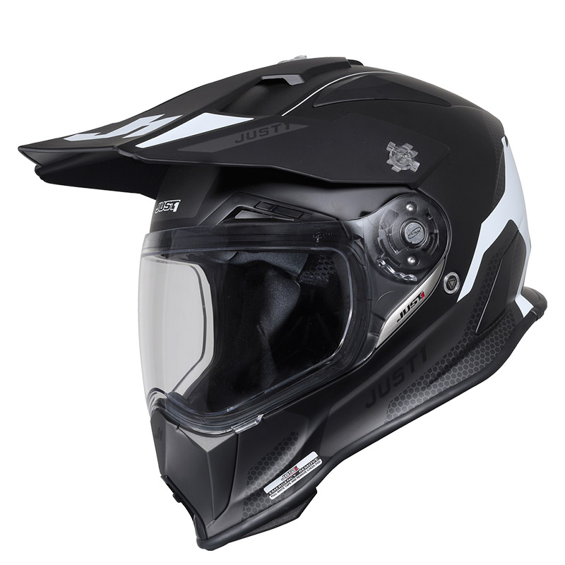 Just-1 J14 F Elite Helm weiß schwarz matt