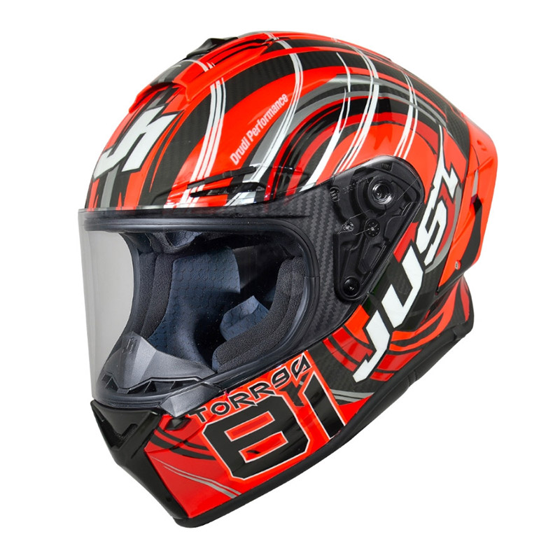 Casco Just-1 J-Gpr 2206 Torres Replica rosso