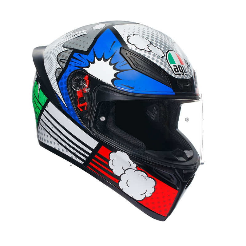 Casco AGV K1 S E2206 Bang Italy blu opaco