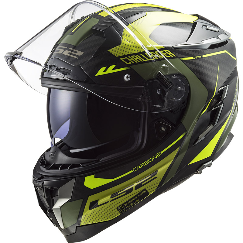 Ls2 Ff327 Challenger Carbon Thorn Helmet Military Green LS2