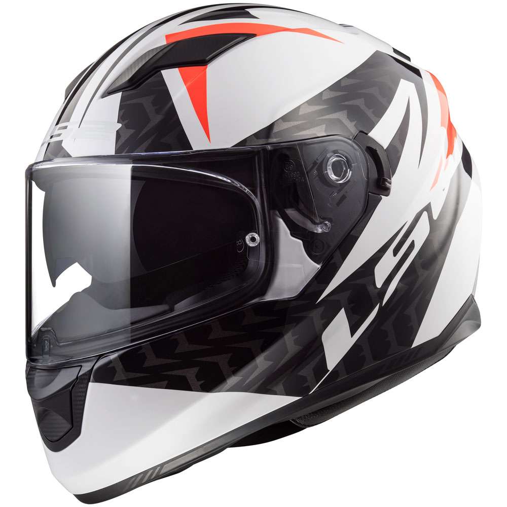 Ls2 Stream Evo Ff320 Commander White Black Red LS2-103204302 Full Face ...
