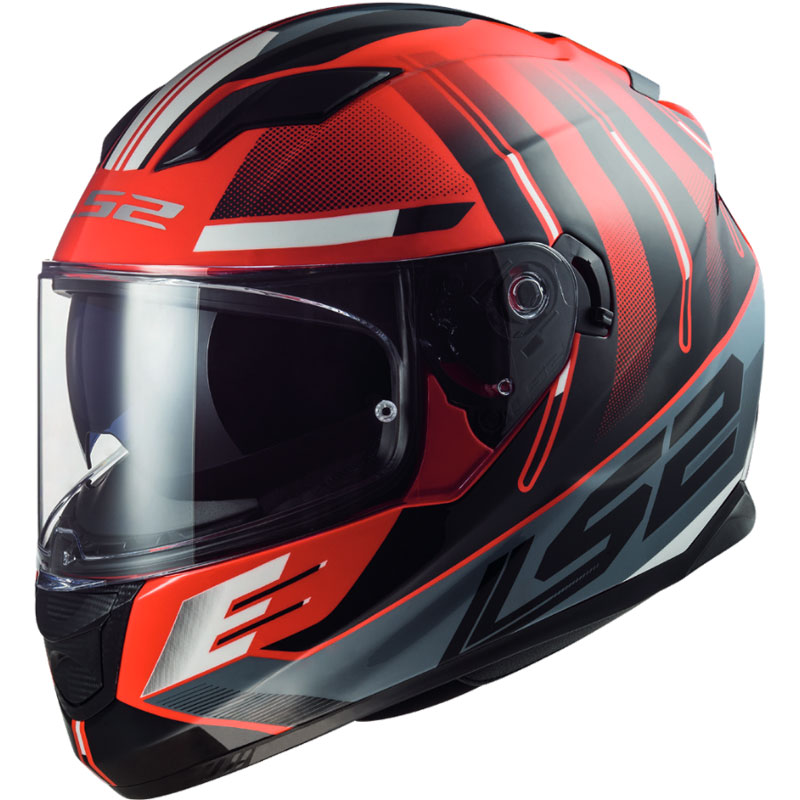 LS2 FF320 Stream Evo Shadow Helm rot weiß