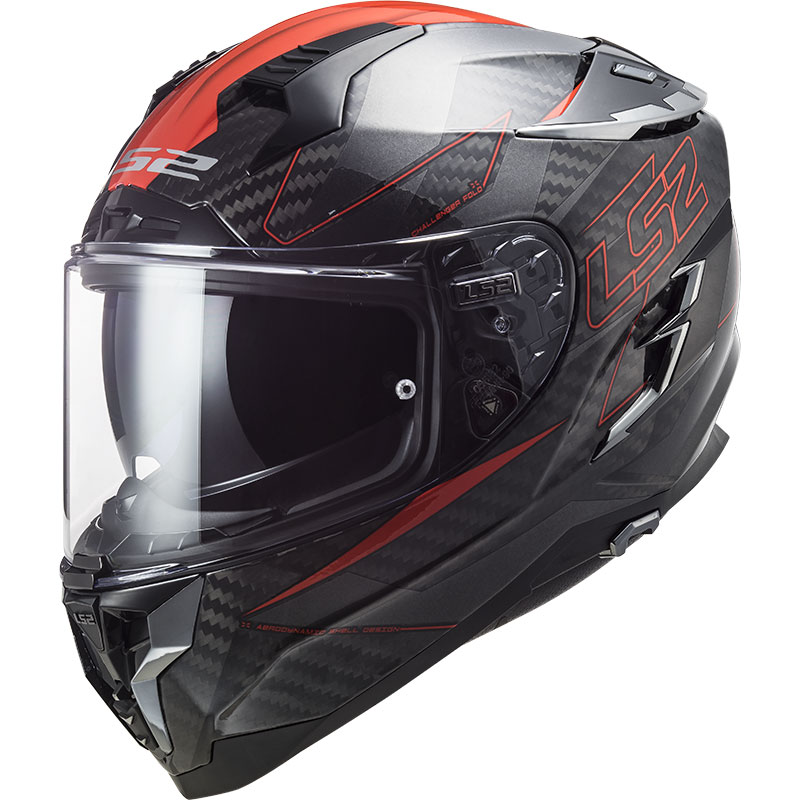 Casco Ls2 FF327 Challenger Carbon Fold rosso